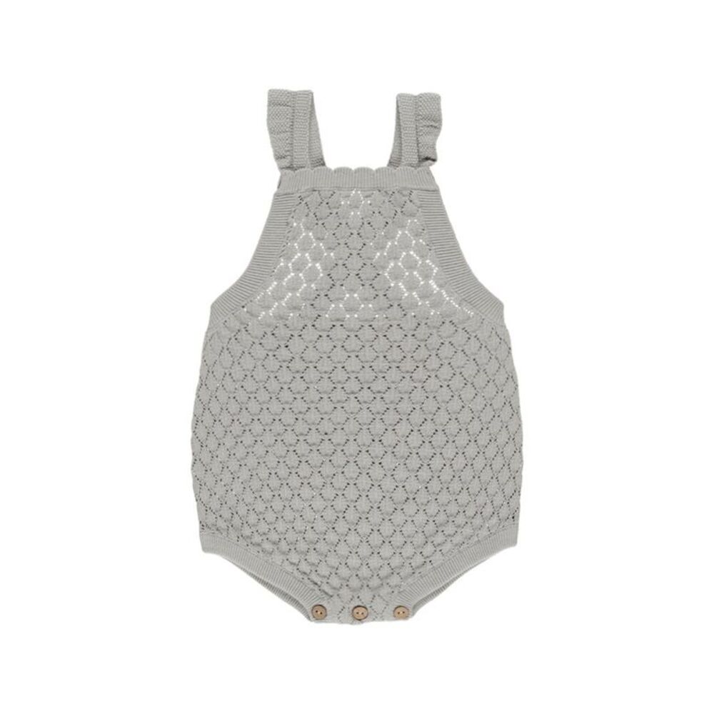 Rylee + Cru Collective Girls  Crochet Romper, Green